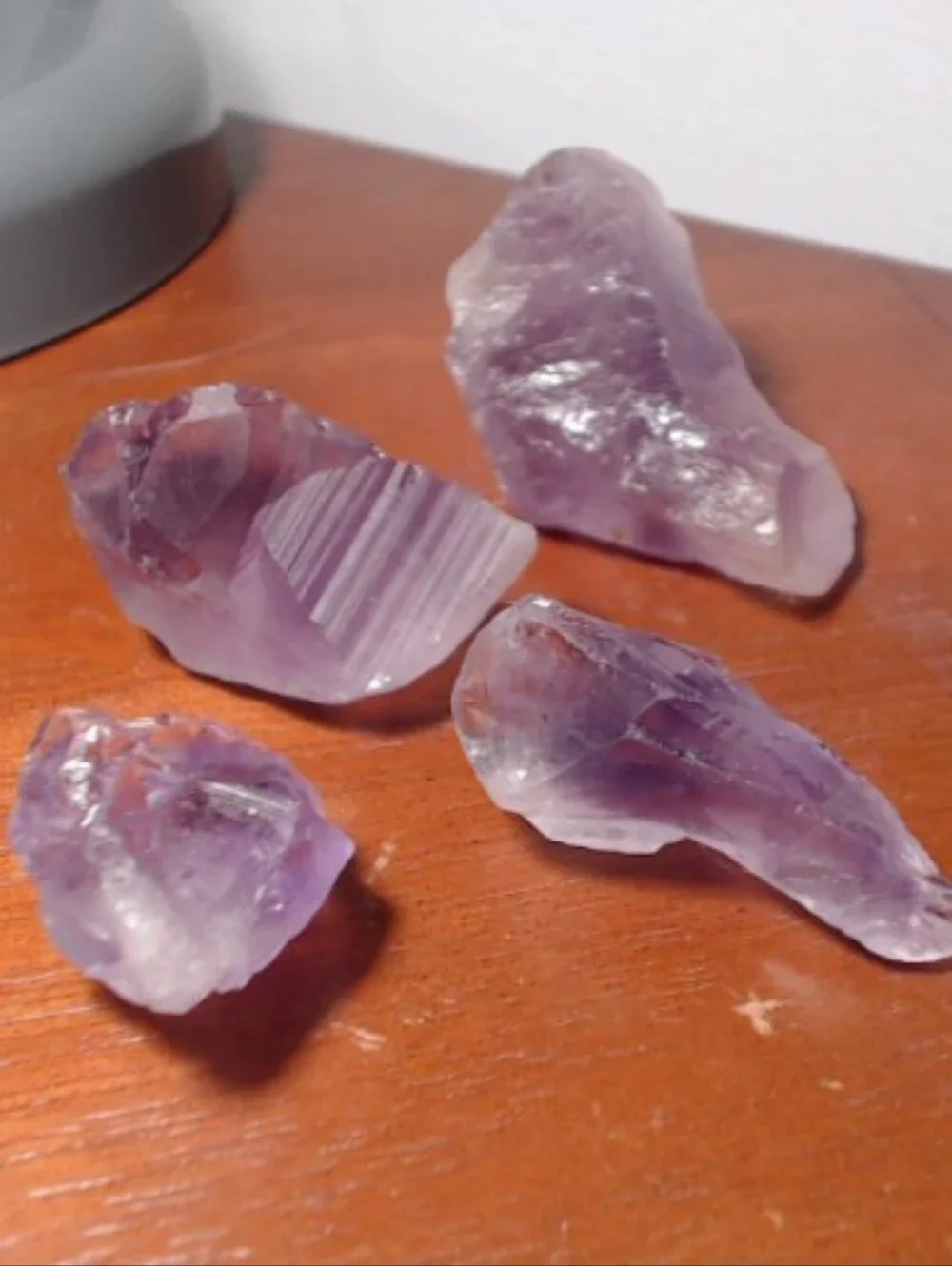 Dark Amethyst Crystal Decorative Accent Stones Broken Point Lot (14)